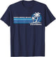 Retro Vintage Family Vacation California Santa Monica Beach T-Shirt - T-Shirt | Navy