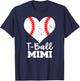 T-Ball Mimi Heart Funny Ball Mimi T-Shirt - T-Shirt | Navy