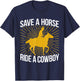Rodeo Rider - Save A Horse Ride A Cowboy T-Shirt - T-Shirt | Navy