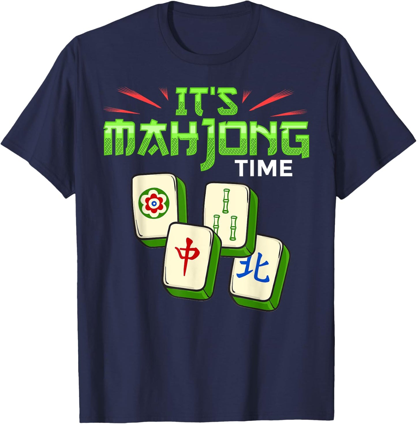 Mahjong Game Mah Jongg Online Player Tile T-Shirt - T-Shirt | Navy