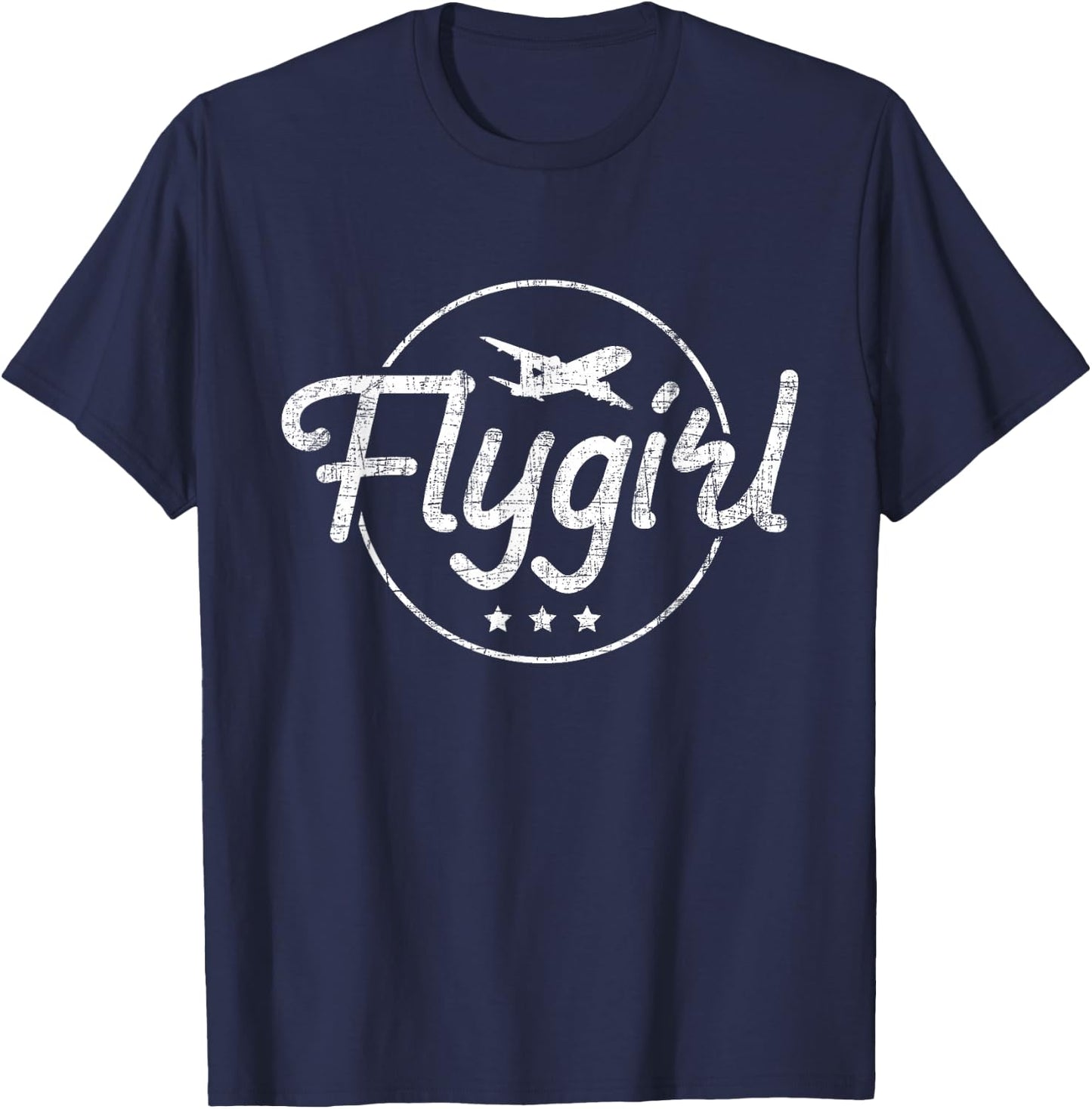 Flygirl - Flight Attendant Airline Stewardess Pilot Aviation T-Shirt - T-Shirt | Navy