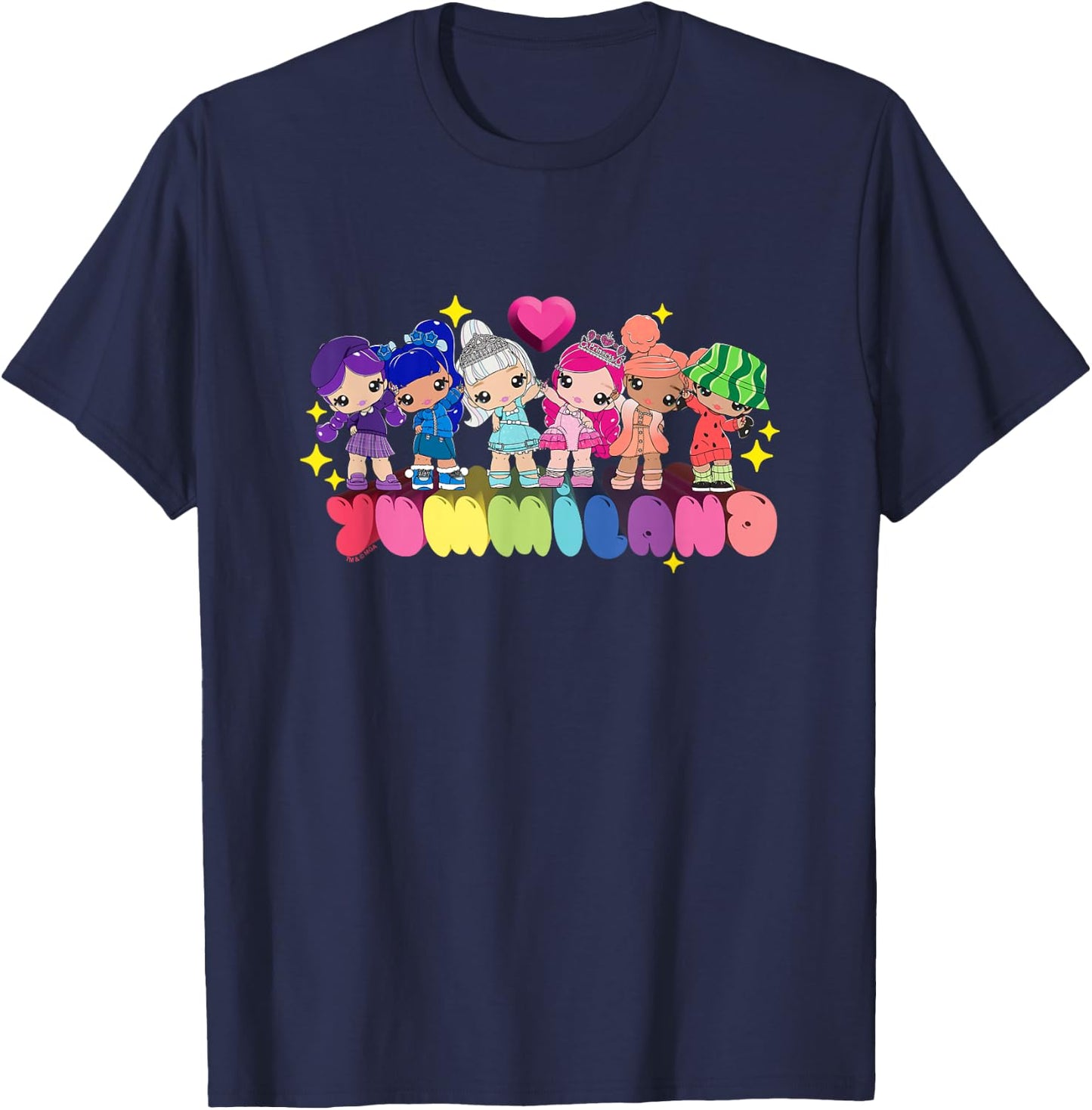 L.O.L Surprise Yummiland BFFS Group Shot Colorful Portrait T-Shirt - T-Shirt | Navy