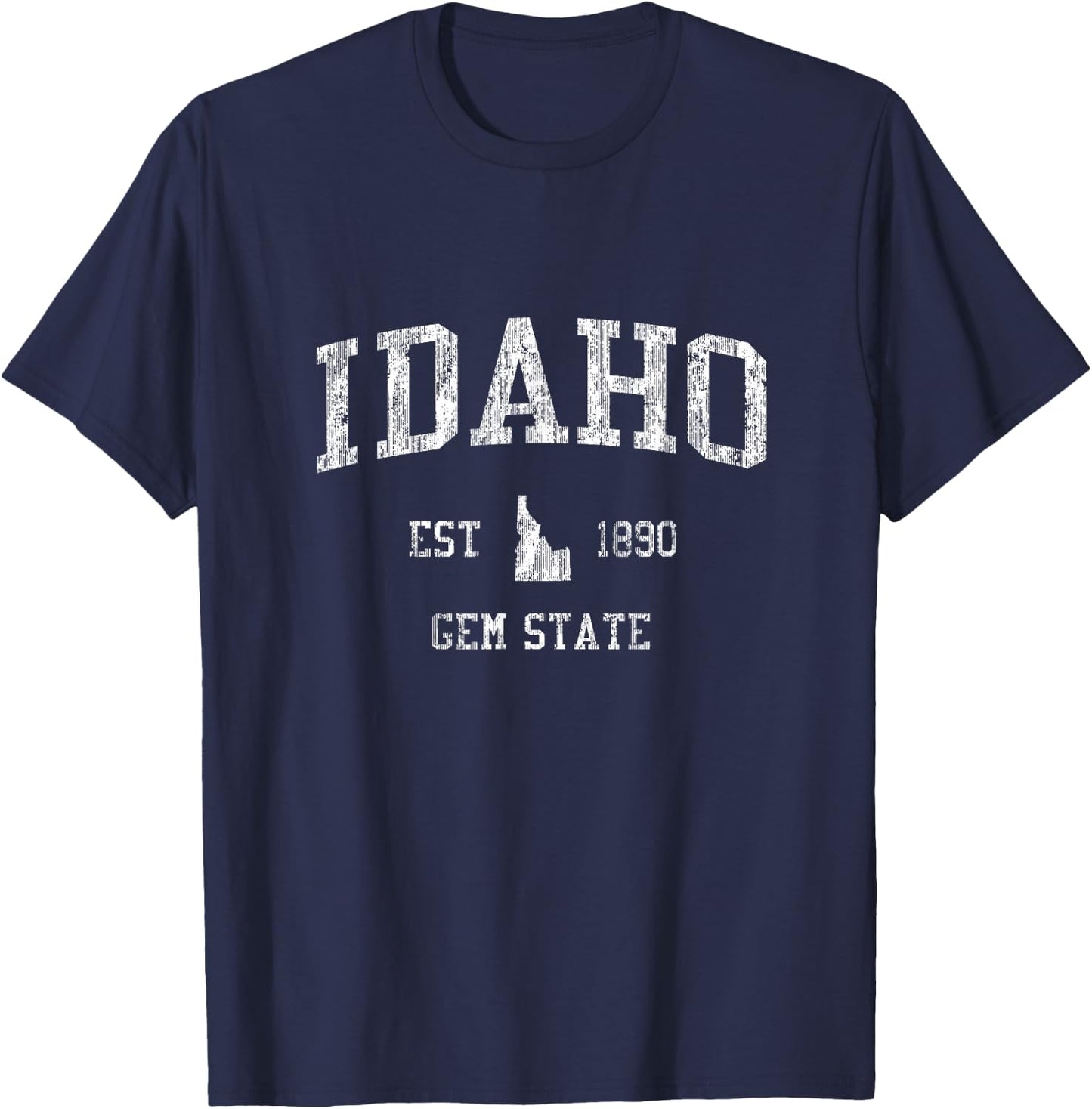 Retro Idaho T Shirt Vintage Sports Design T-Shirt - T-Shirt | Navy