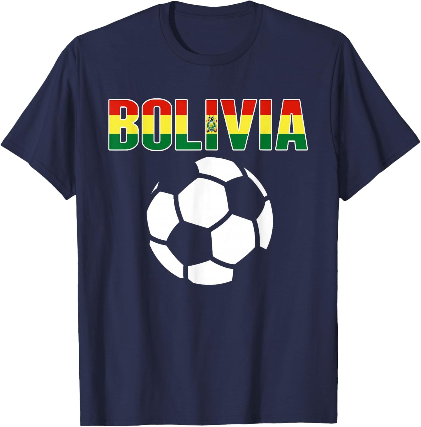 Proud Bolivia Soccer Fans Jersey - Support Bolivian Football T-Shirt - T-Shirt | Navy