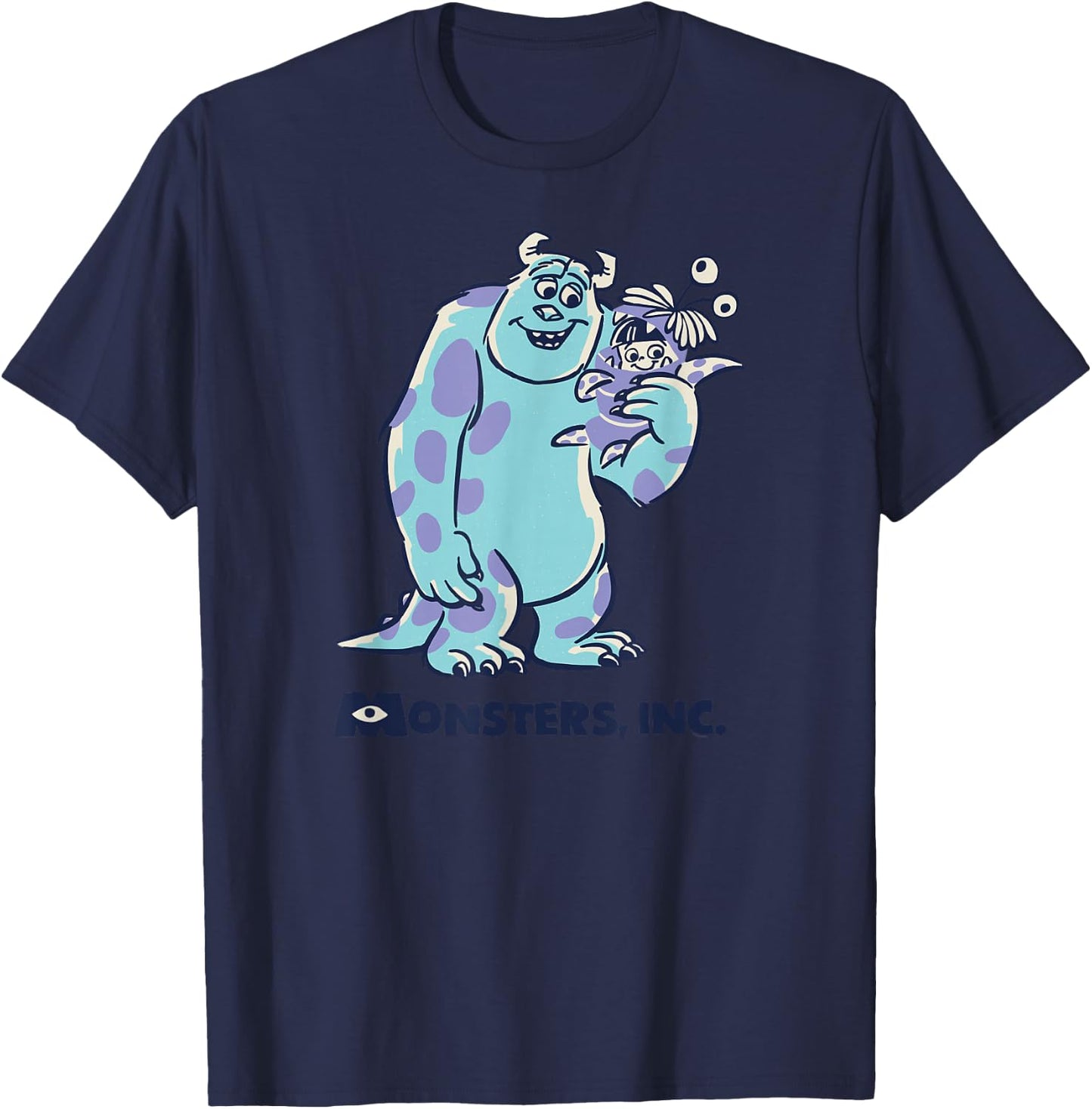 Disney PIXAR Monsters Inc. Sulley and Boo Smiles T-Shirt - T-Shirt | Navy