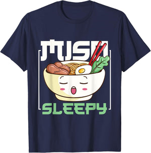 Miso sleepy Ramen Design for a Anime Manga Fan T-Shirt - T-Shirt | Navy