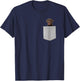 Chocolate Lab Dog In Your Pocket T-Shirt - T-Shirt | Navy