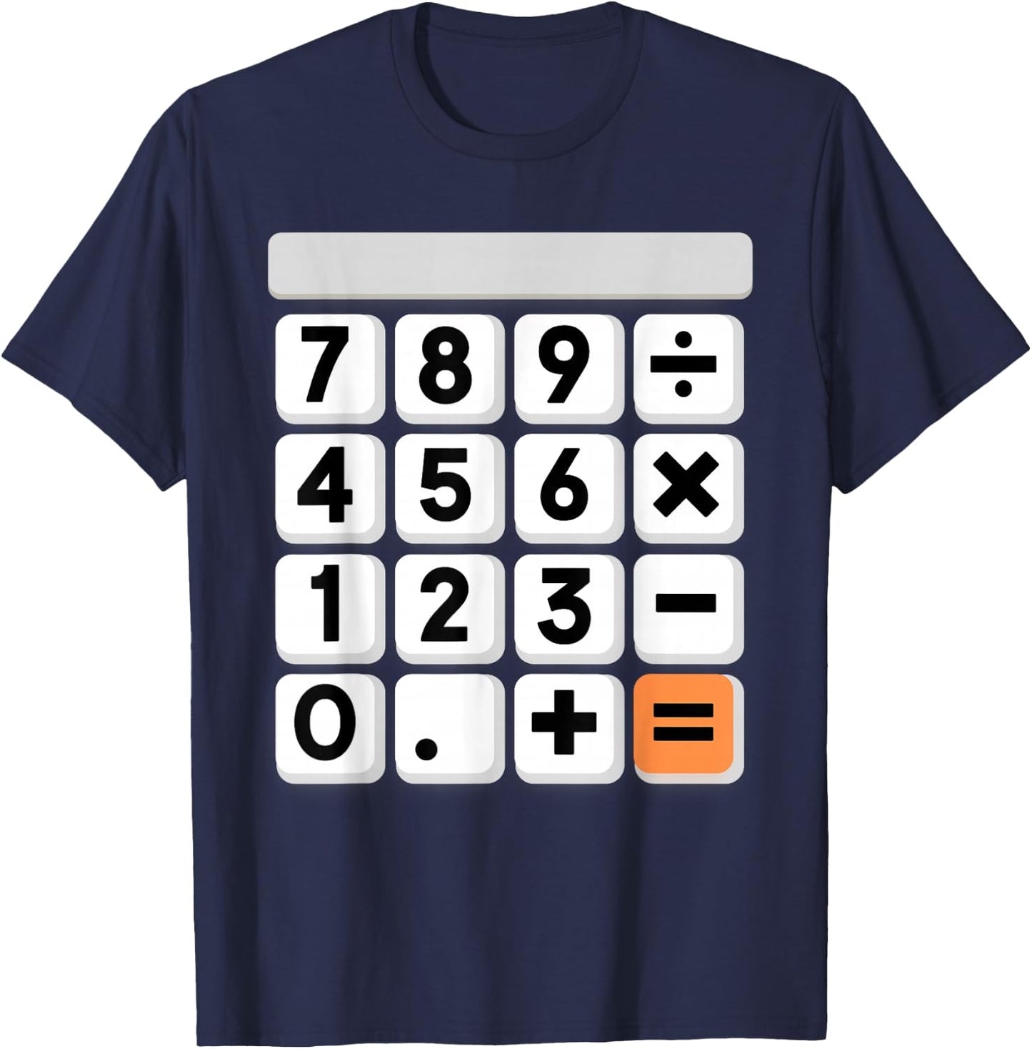 Calculator Easy Halloween Costume for Math Teacher T-Shirt - T-Shirt | Navy