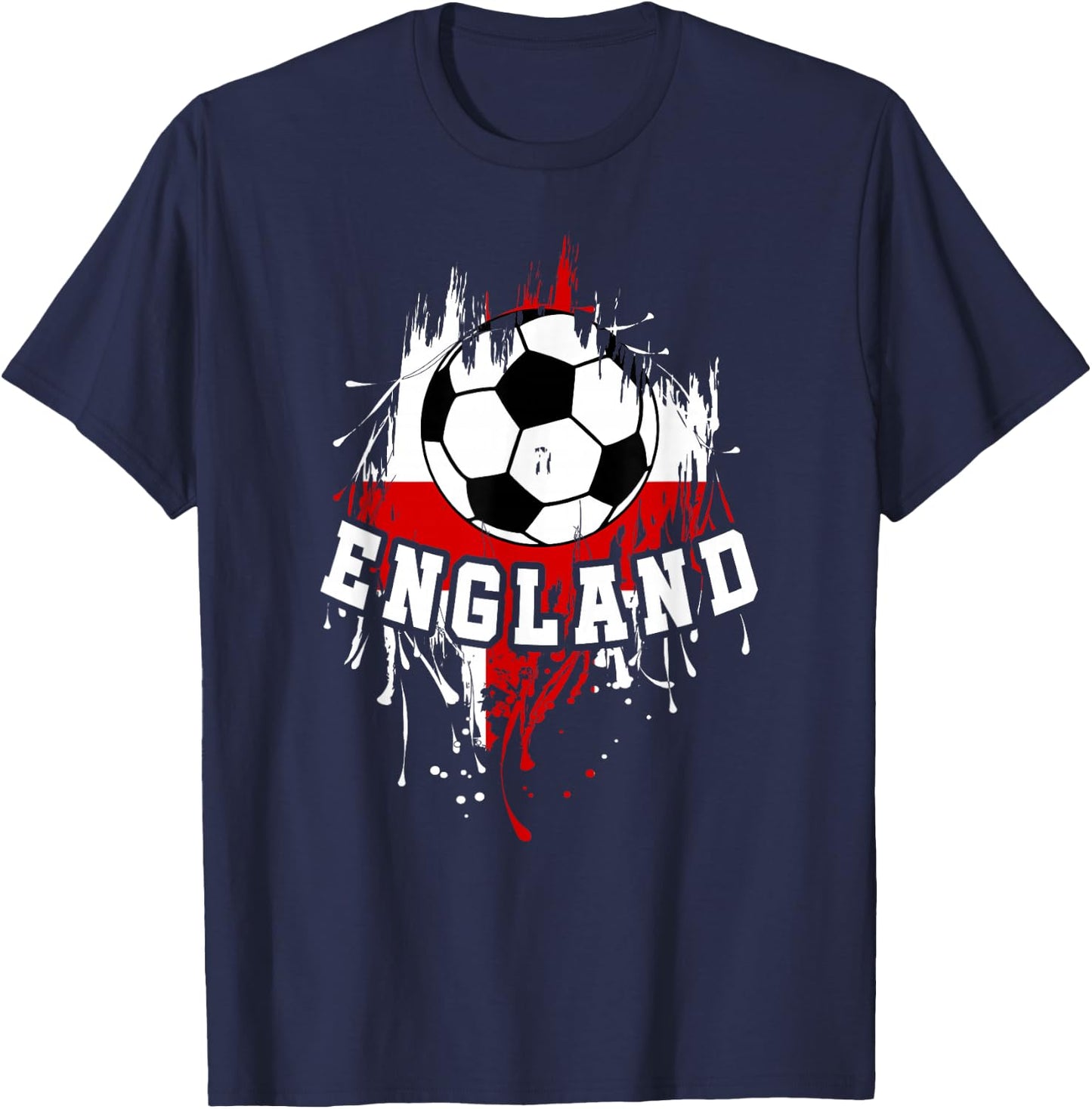 England Soccer English Football England Futbol T-Shirt - T-Shirt | Navy
