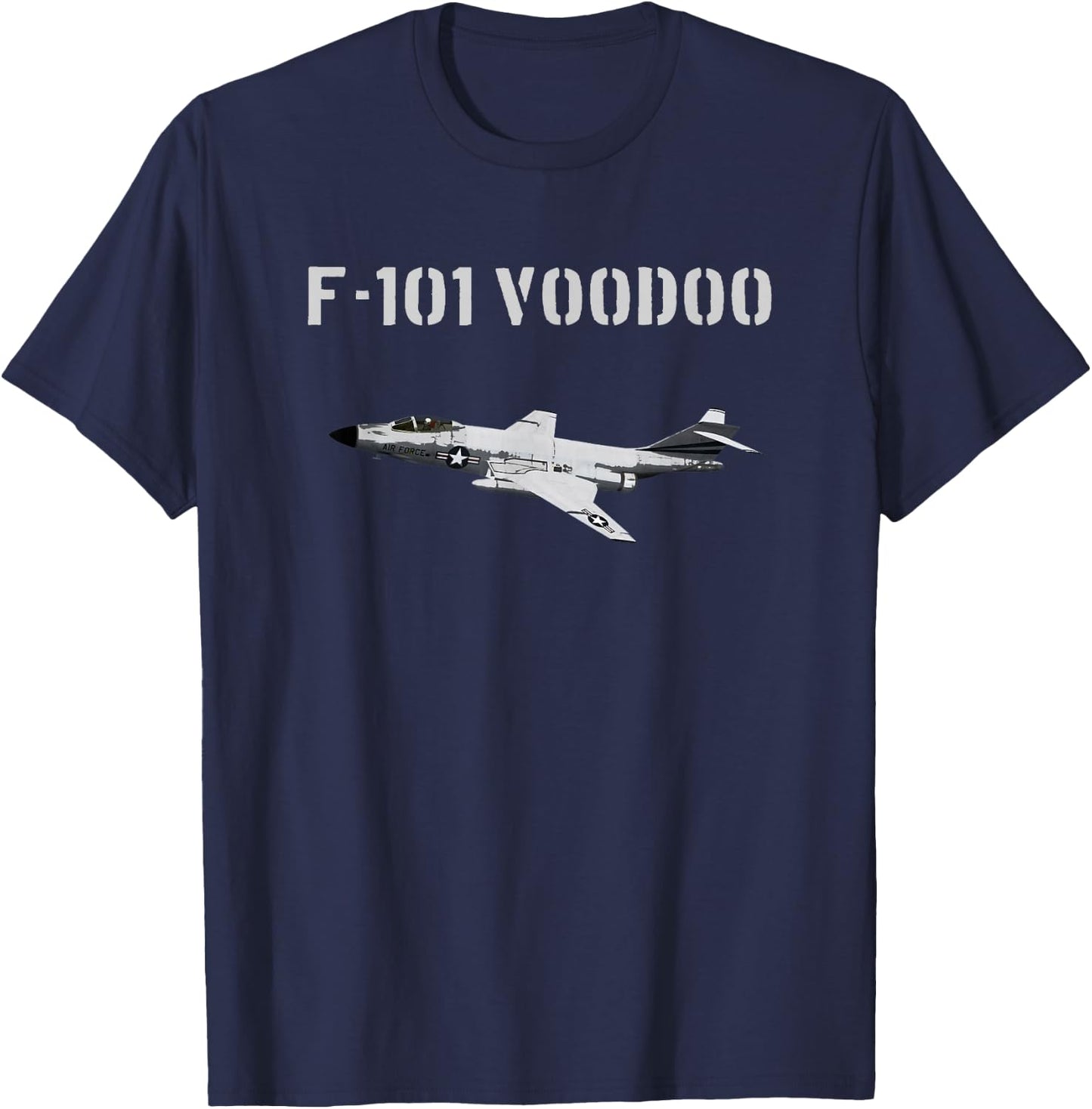 F-101 VOODOO T SHIRT Jet Fighter Plane Gift T-Shirt - T-Shirt | Navy