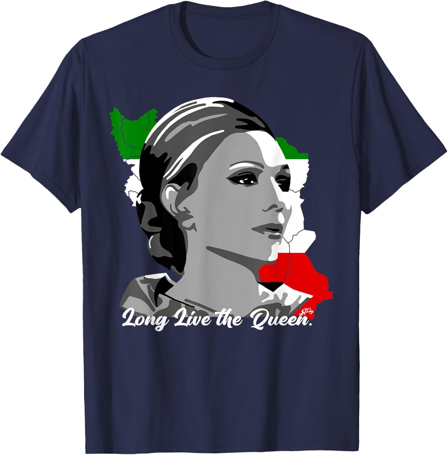 Queen Farah Pahlavi T-Shirt - T-Shirt | Navy