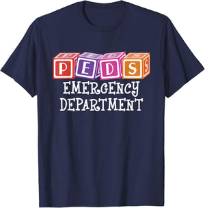 PEDS Emergency Department Nurse - RN ER Pediatric ED Doctor T-Shirt - T-Shirt | Navy