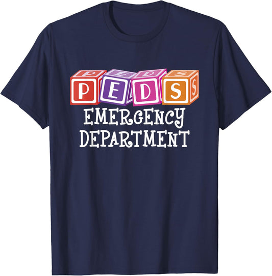 PEDS Emergency Department Nurse - RN ER Pediatric ED Doctor T-Shirt - T-Shirt | Navy