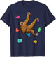 Funny Sloth Bouldering Design Men Women Kids Rock Climbers T-Shirt - T-Shirt | Navy