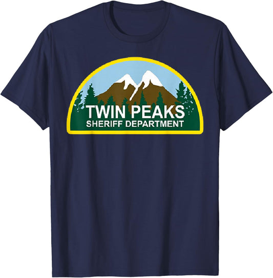 Twin Peaks Sheriff Department Graphic T-Shirt - T-Shirt | Navy