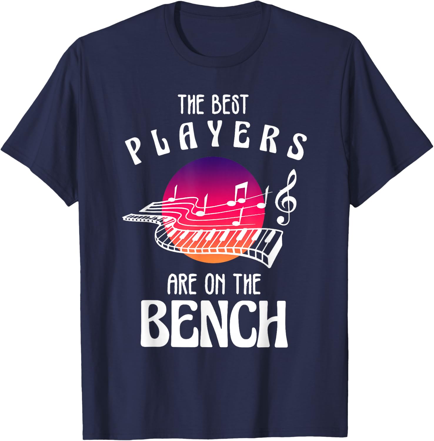 Funny Piano Art Women Kids Piano Player Pianists T-Shirt - T-Shirt | Navy