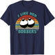 Funny Fishing Couples Gifts - Retro I Like Her Bobbers T-Shirt - T-Shirt | Navy
