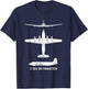C-54 Skymaster American WW2 Transport Plane Silhouettes T-Shirt - T-Shirt | Navy