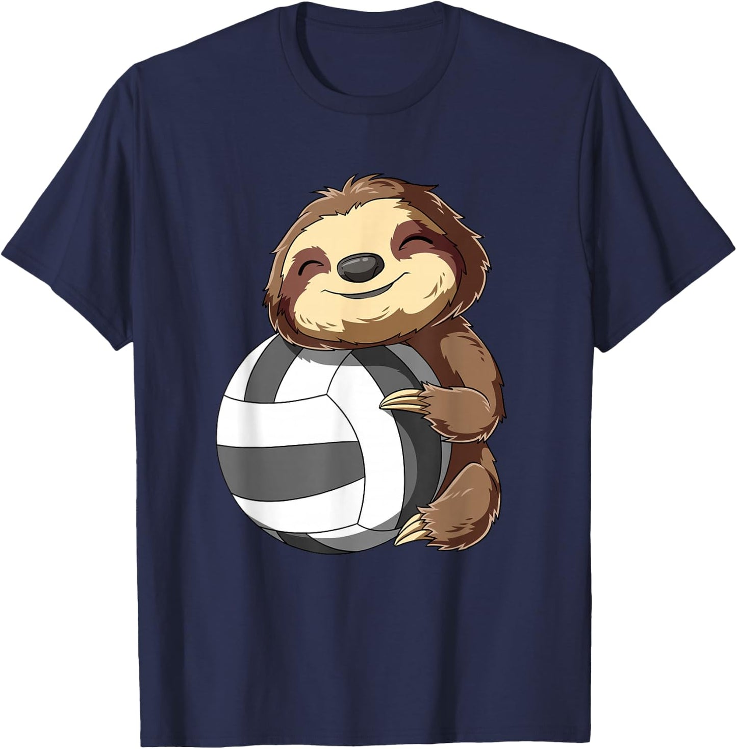 Cute Sloth Volleyball T-Shirt - T-Shirt | Navy
