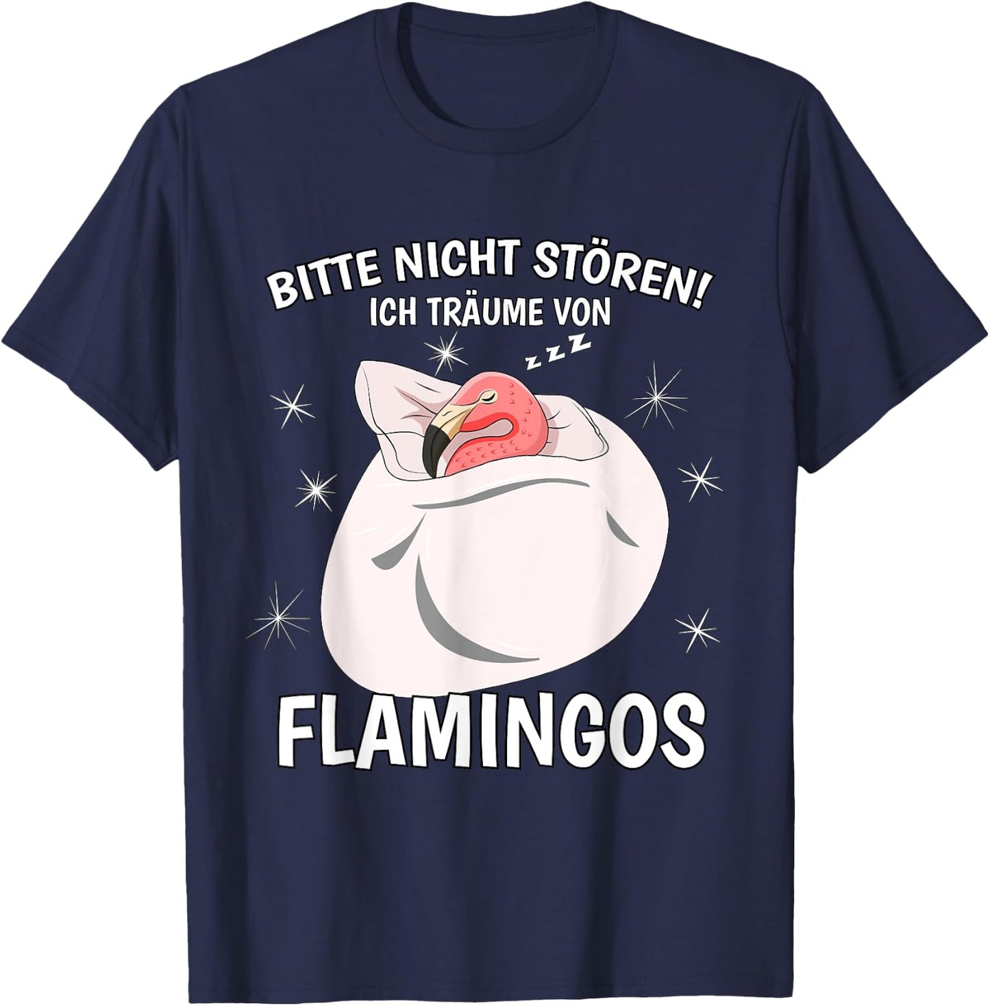 Ich Träume Von Flamingos Sleep Shirt Nightdress Flamingo T-Shirt - T-Shirt | Navy