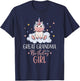 Unicorn Great Grandma Of The Birthday Girl Matching Family T-Shirt - T-Shirt | Navy