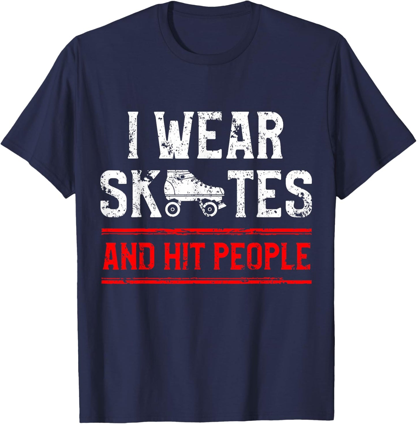 Roller Derby Player Skates People Skating Team T-Shirt - T-Shirt | Navy