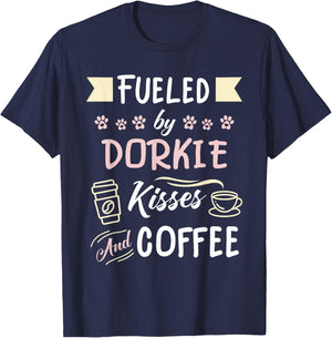 Dorkie Mom Coffee Lover T-Shirt - T-Shirt | Navy