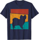 Retro Papillon Dog I Papillon Art I Papillon Dog T-Shirt - T-Shirt | Navy