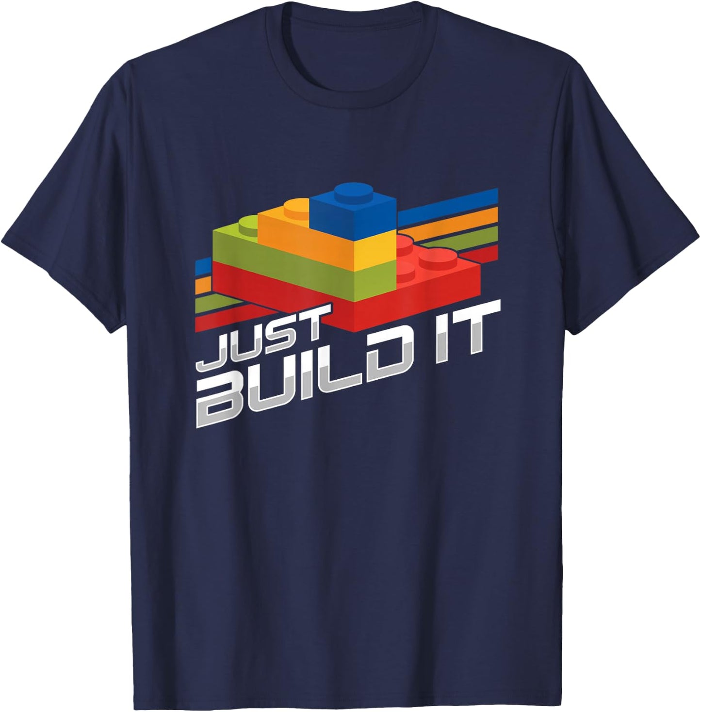 Just Build It | Building Blocks | Master Builder T-Shirt - T-Shirt | Navy