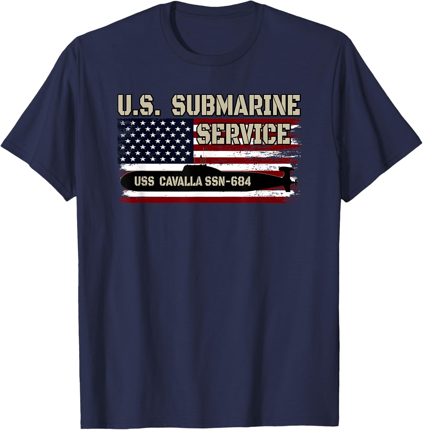 USS Cavalla SSN-684 Submarine Veterans Day Father's Day T-Shirt - T-Shirt | Navy