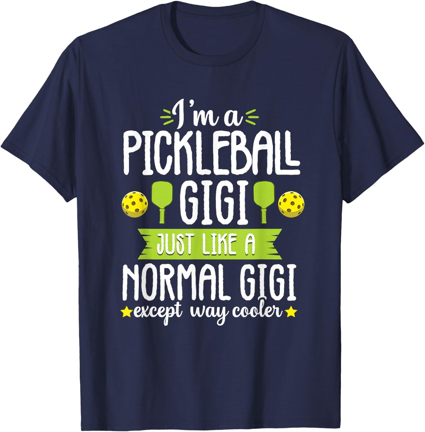 Pickleball Gigi Mom Funny Grandma Paddle Ball Women T-Shirt - T-Shirt | Navy