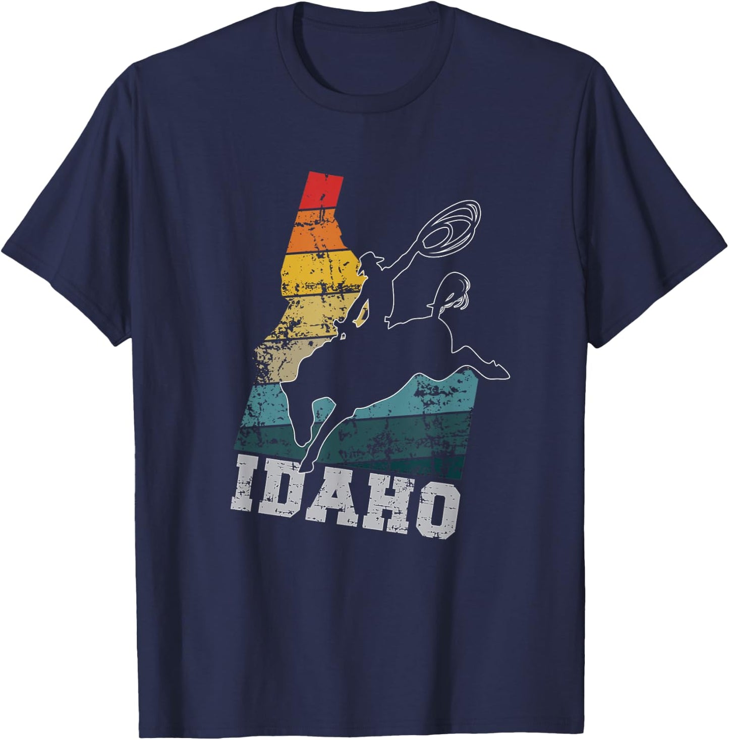 Vintage Idaho Cowboy T-Shirt - T-Shirt | Navy