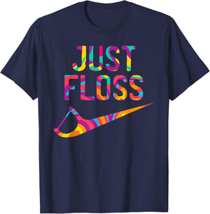 Just Floss Funny Dental Oral Hygienist RDH Dentist Assistant Small T-Shirt - T-Shirt | Navy