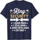 Ring Security Wedding Party Funny Ring Bearer T-Shirt - T-Shirt | Navy