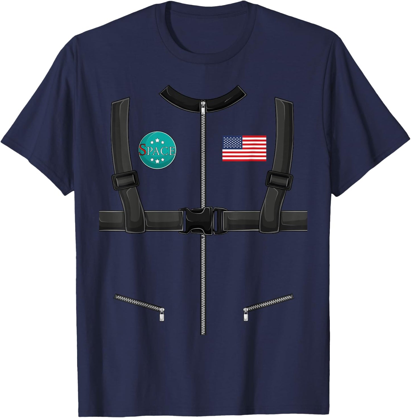 Astronaut Costume Halloween Kids boys Men Women Space planet T-Shirt - T-Shirt | Navy