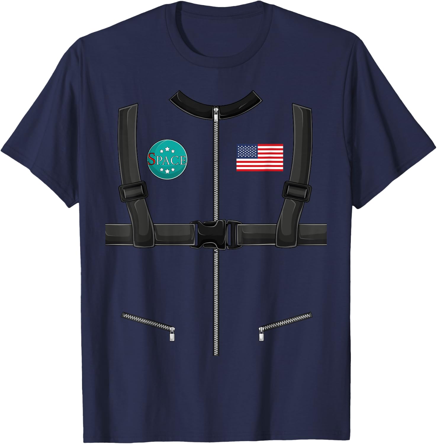 Astronaut Costume Halloween Kids boys Men Women Space planet T-Shirt - T-Shirt | Navy