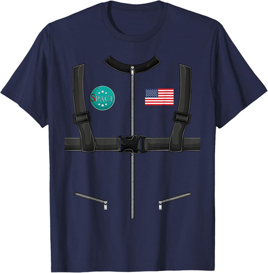 Astronaut Costume Halloween Kids boys Men Women Space planet T-Shirt - T-Shirt | Navy