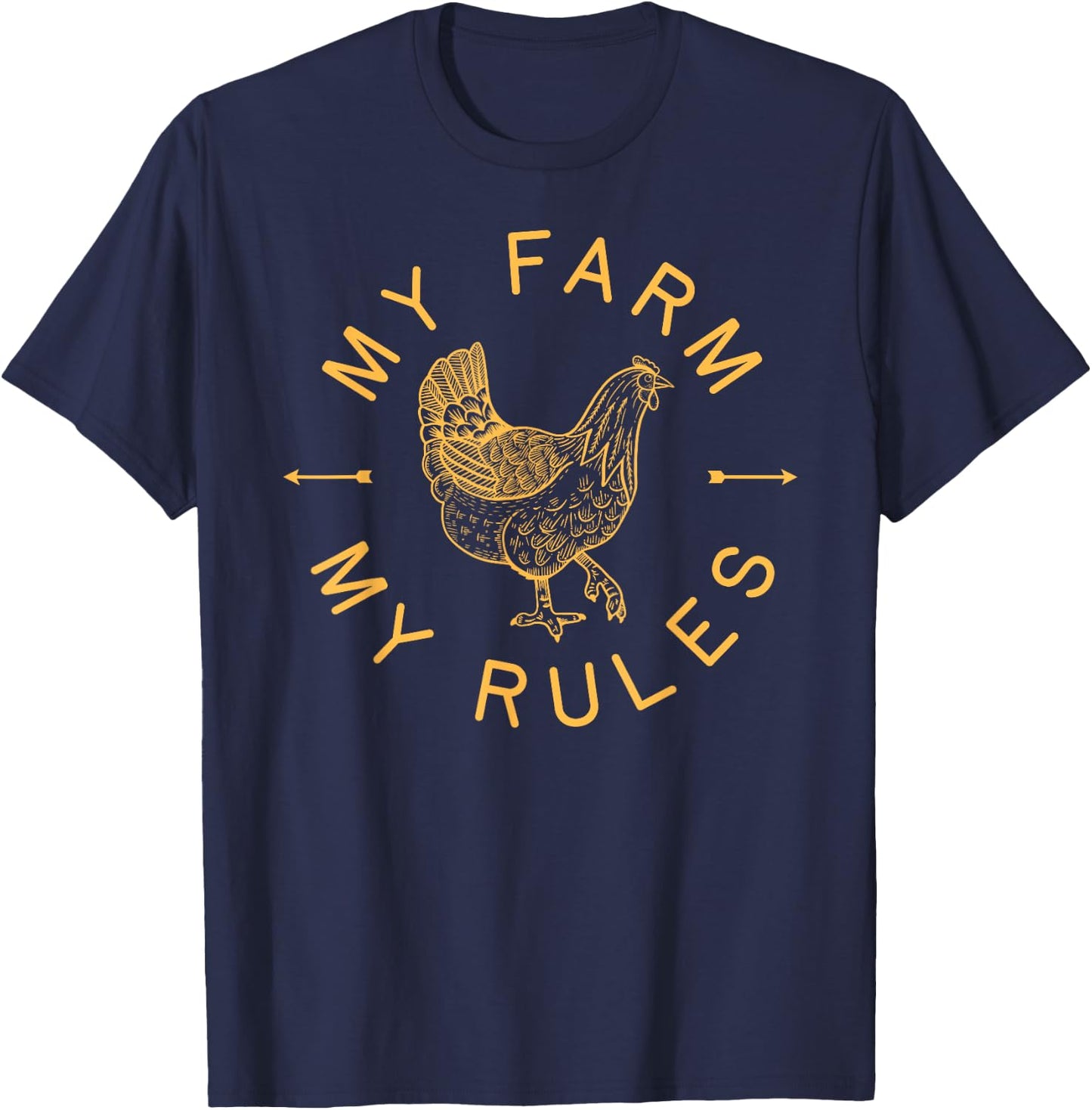 Chicken Shirt Coop Hair Dont Care Farm Animal Hen Gift 4 T-Shirt - T-Shirt | Navy