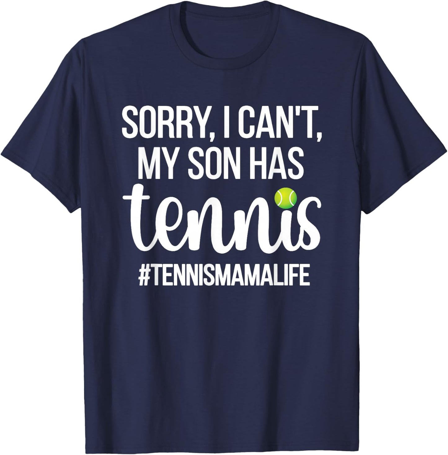 Tennis Mama Life | Proud Tennis Mom Tennis Player Mom T-Shirt - T-Shirt | Navy