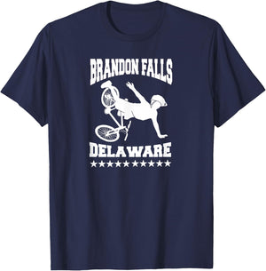Brandon Falls, Delaware Joe Biden Bike Ride T-Shirt - T-Shirt | Navy