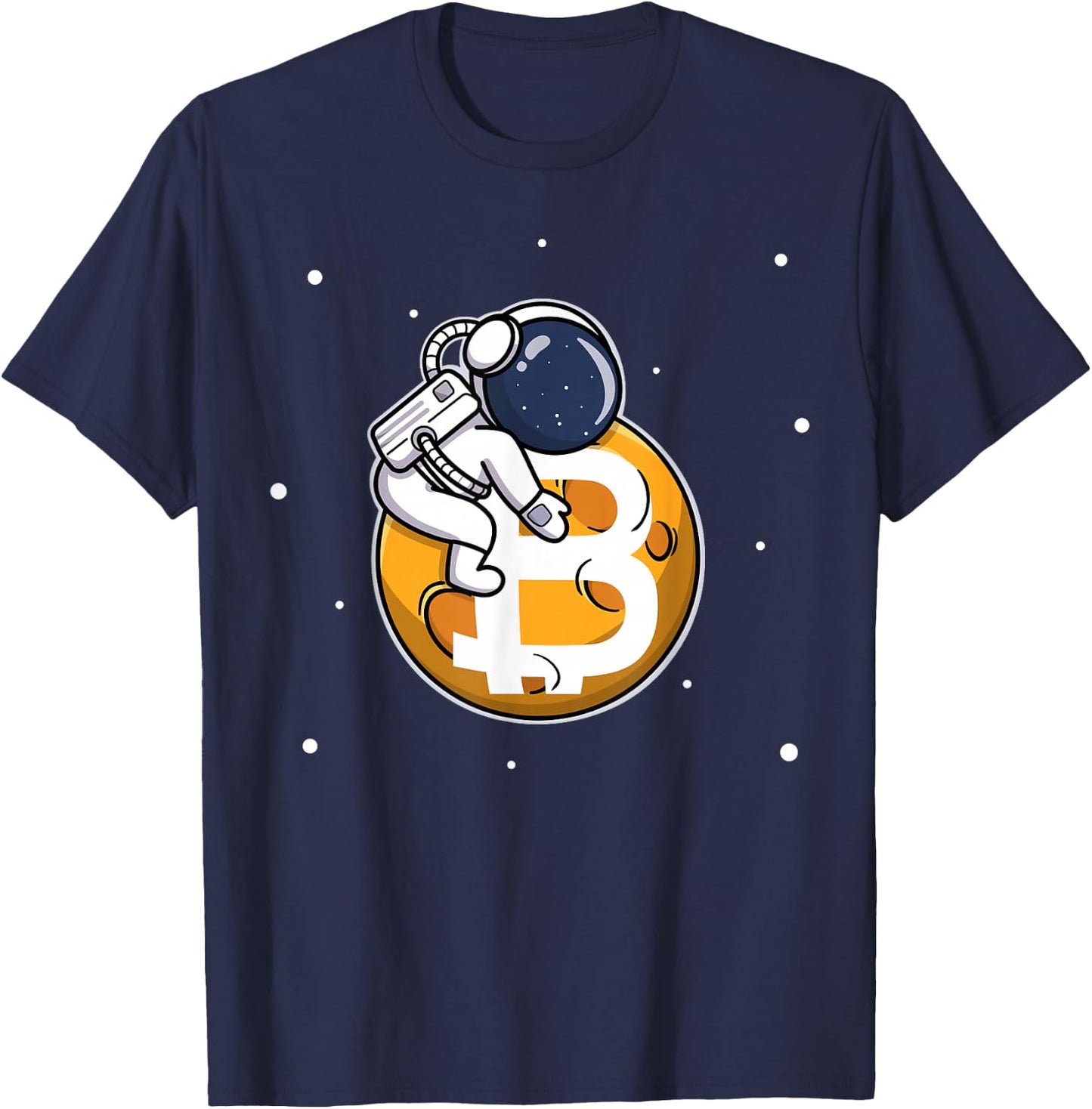 To The Moon Astronaut Crypto Currency T-Shirt - T-Shirt | Navy