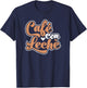 Cute Cafe Con Leche Heart Design T-Shirt - T-Shirt | Navy