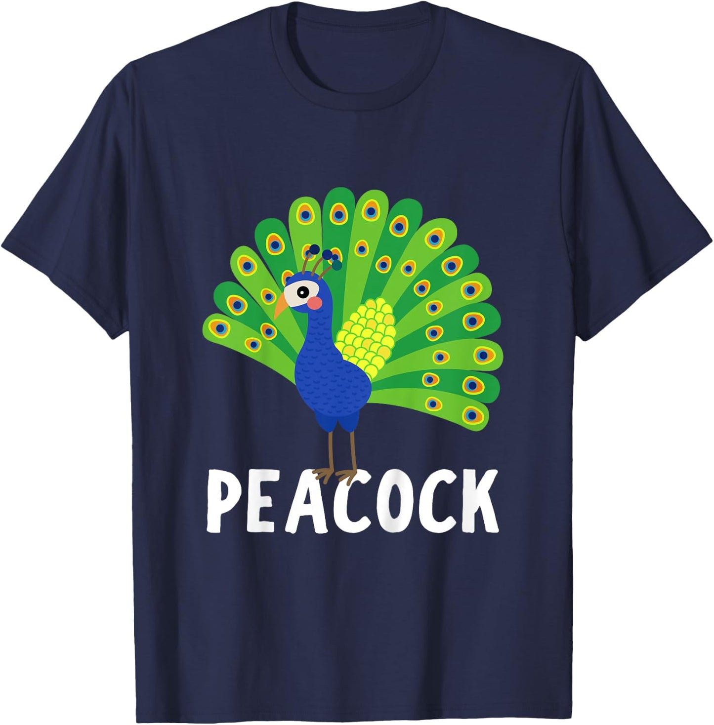 Kids Peacock Shirt For Boys Or Girls | Cute Peacock Gift T-Shirt - T-Shirt | Navy