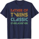 Father of Twins Classic Overachiever - Funny Dad T-Shirt - T-Shirt | Navy