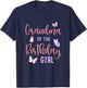 Grandma of The Birthday Girl Butterfly Party Matching Family T-Shirt - T-Shirt | Navy