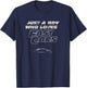 Fast Car Just A Boy Who Loves Fast Cars Funny Gift T-Shirt - T-Shirt | Navy