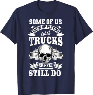 Truck Driver Trucker Vehicle LGV Truckie Driving Teamster T-Shirt - T-Shirt | Navy