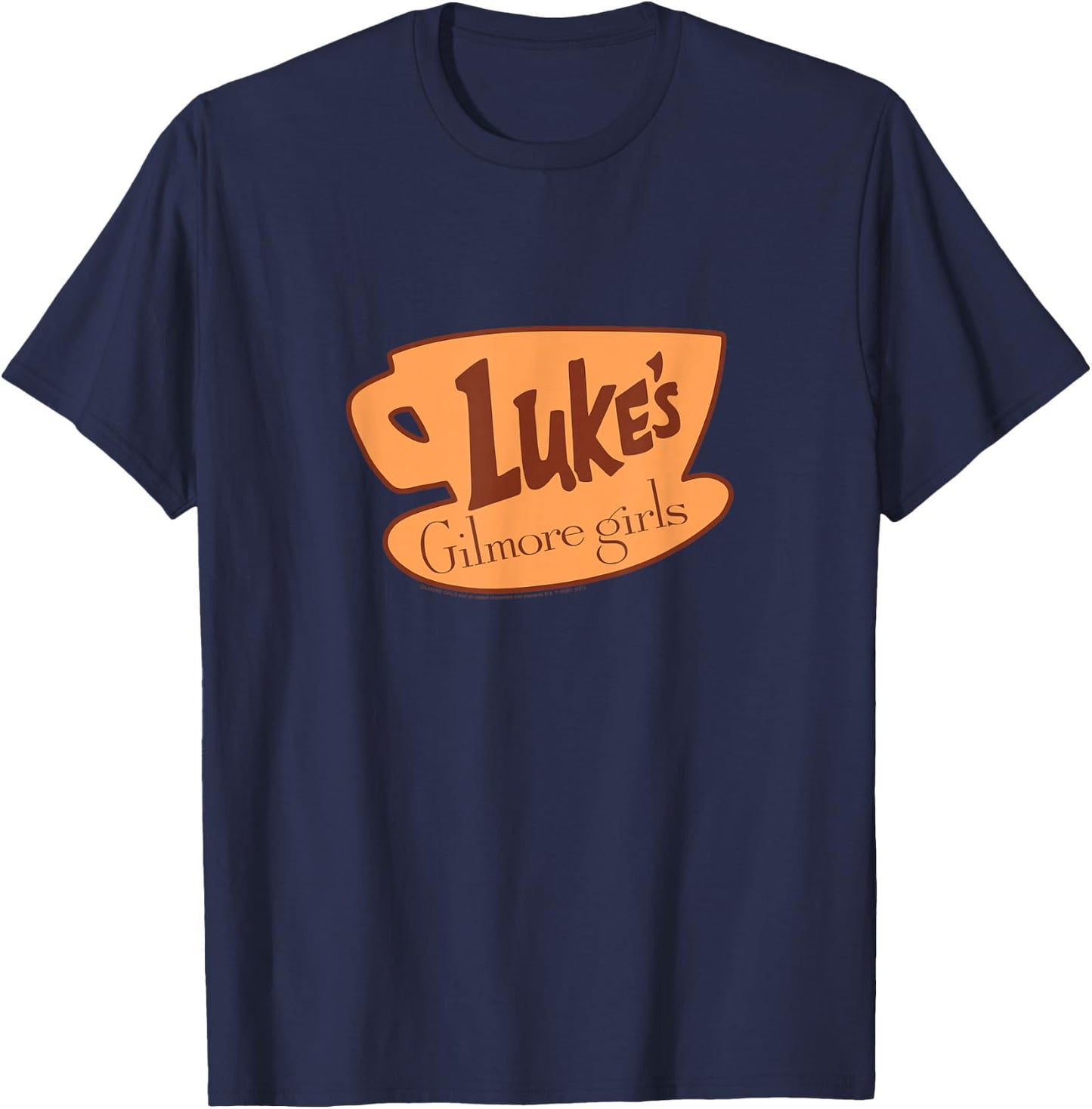 Gilmore Girls Luke's Coffee Classic Coffee Cup Logo TV Show T-Shirt - T-Shirt | Navy