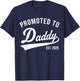 Funny 1st Time Dad EST 2025 New Dad New First Fathers Day T-Shirt - T-Shirt | Navy