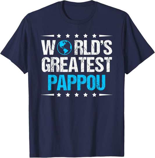World's Greatest Pappou T-Shirt - T-Shirt | Navy